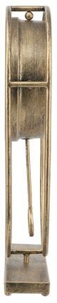 A & B Home Metallic Gold Vintage Inspired Table Gear Clock on Rectangle Stand-2