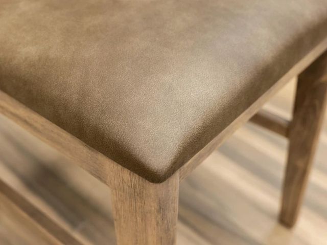 International Furniture Direct Xel-Ha Dark Hay Brown Upholstered Back Dining Side Chair-3
