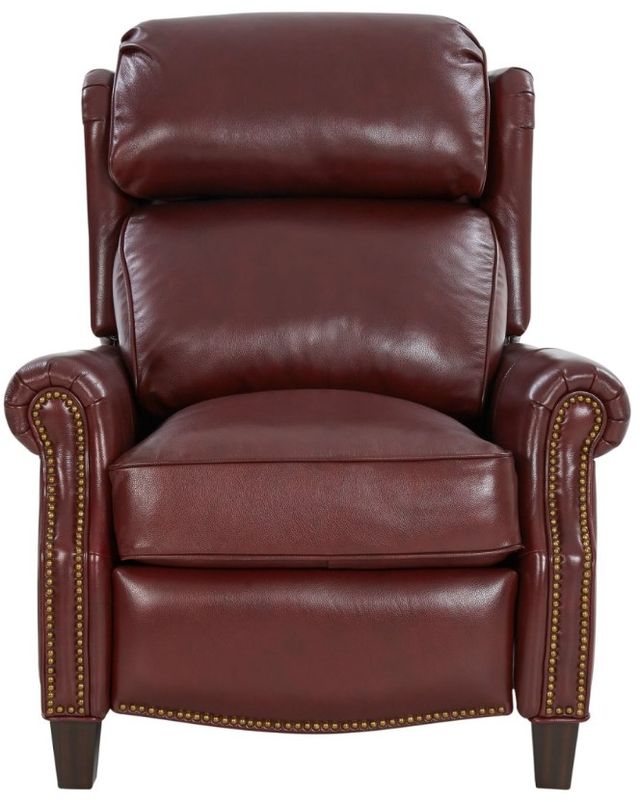 BarcaLounger® Meade Marisol Cabernet Leather Manual Recliner-3