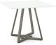 Amisco Customizable Dirk White Glass Square Table-0