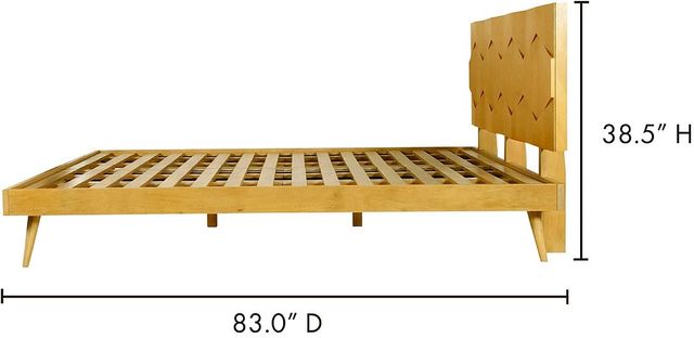 Moe's Home Collection O2 Light Golden King Panel Bed-2