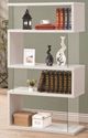 Coaster® Emelle Asymmetrical White Glossy/Clear 4-Tier Bookcase-1