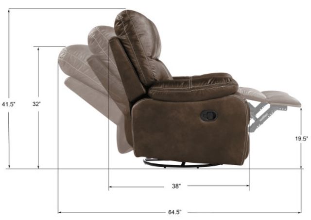 Emerald Home Jessie James Brown Power Reclining Loveseat-2