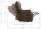 Emerald Home Jessie James Brown Power Reclining Loveseat-2