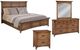 American Woodcrafters Oakdale 4-Piece Honey Oak Queen Panel Bedroom Set-0