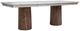 International Furniture Direct Sahara Cream Rectangular Dining Table with Brown Base-0