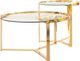 Coaster® Delia 2-Piece Glass Top Nesting Table with Gold Metal Base -0