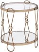 ACME Furniture Zekera Mirrored End Table with Champagne Base-0