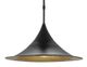 Currey & Company Aberfoyle Satin Black/Gold Leaf Pendant-0