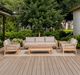 New Classic® Home Furnishings Cascade 5-Piece Beige/Brown Fabric/Wicker/Wooden Outdoor Conversation Set-1