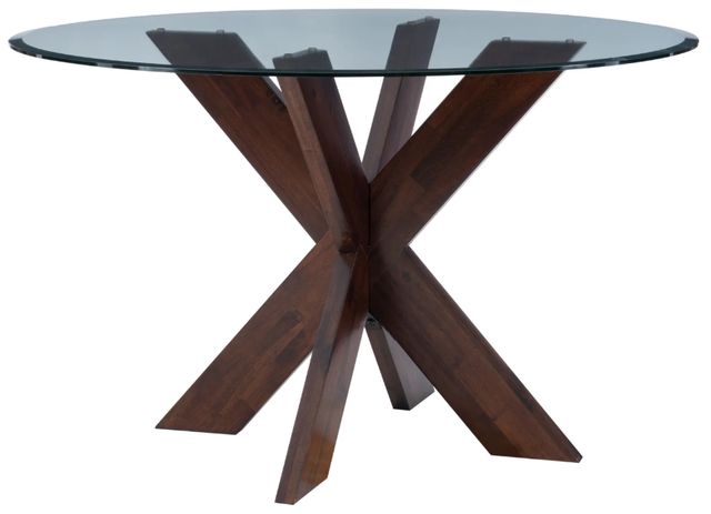Powell® Auden Glass Top Dining Table with Espresso Base-0