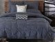 Olliix by INK+IVY 3 Piece Navy Full/Queen Masie Elastic Embroidered Cotton Duvet Cover Set-0