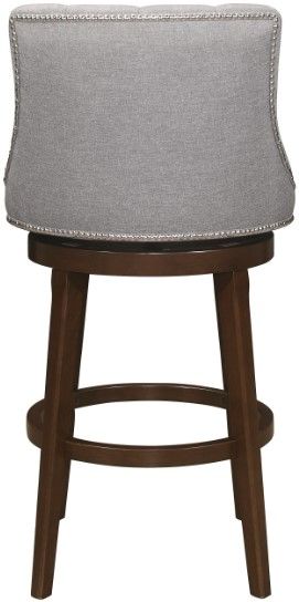 HH2 Home Halbrooke Chocolate/Smoke Gray Swivel Counter Stool-3