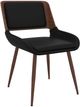 Inspire™ Hudson Black/Walnut Side Chair, Faux Leather-0