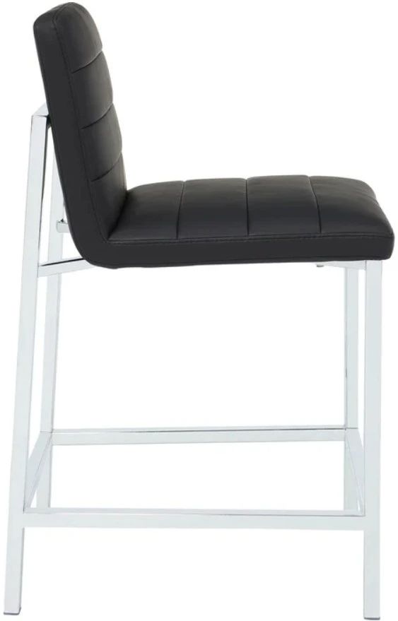 Modus Furniture Amalfi Soot/Chrome Upholstered Counter Stool-2