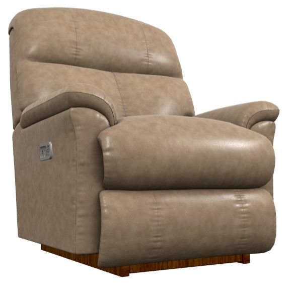 La-Z-Boy® Reed Beige Leather Power Rocking Recliner with Headrest-0