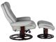 BarcaLounger® Jacque Roman-Light-Gray Manual Recliner and Ottoman Set-1