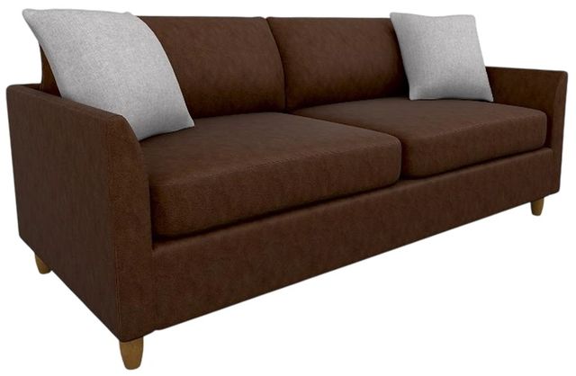 Best® Home Furnishings Customizable Bayment Leather Full Sofa Sleeper with Honey Birch Legs-0