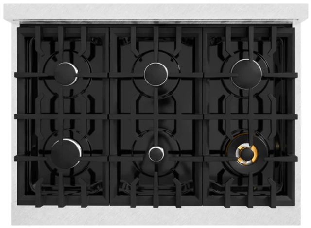 ZLINE Classic Series 36" Satin Stainless Steel Pro Style Dual Fuel Range with Black Matte Door-1