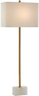 Currey & Company Felix Antique Brass/Off-White Table Lamp-0