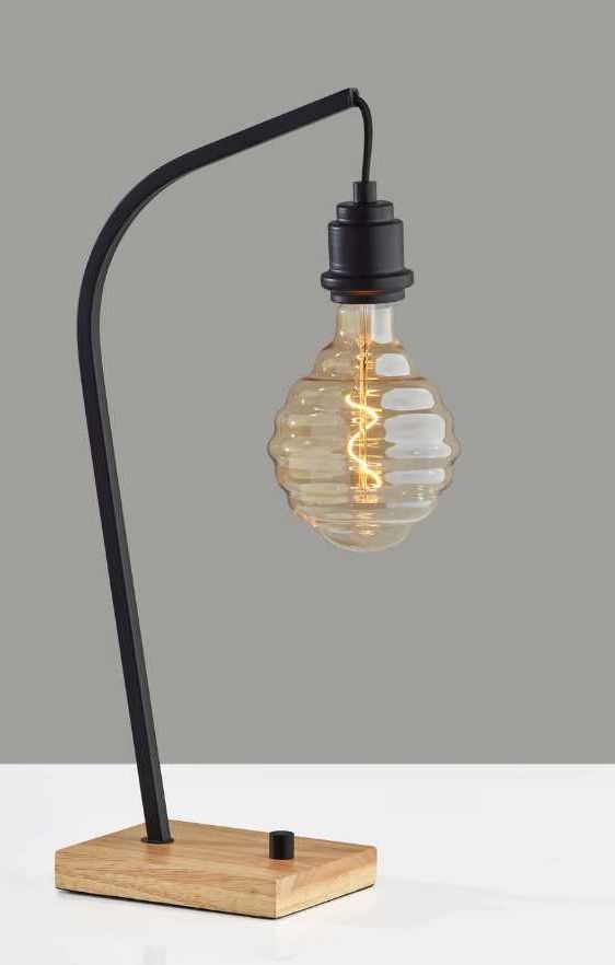 Adesso® Wren Black/Natural Desk Lamp-3