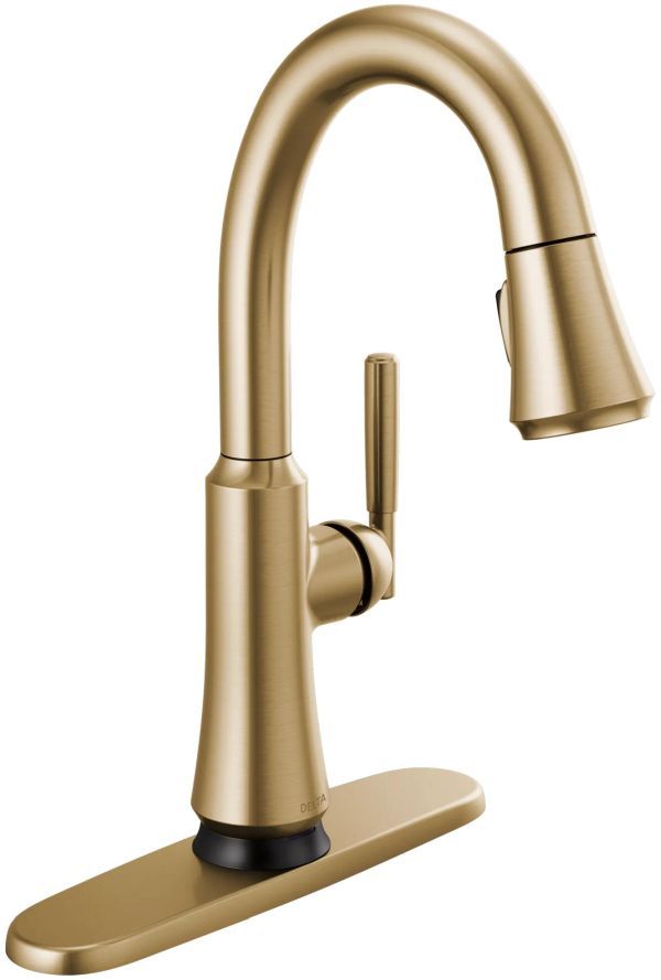 Delta Coranto® Champagne Bronze Single Handle Bar/Prep Faucet with Touch2O® Technology-1