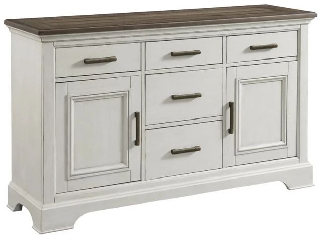 Intercon Drake French Oak/Rustic Gray Sideboard-0