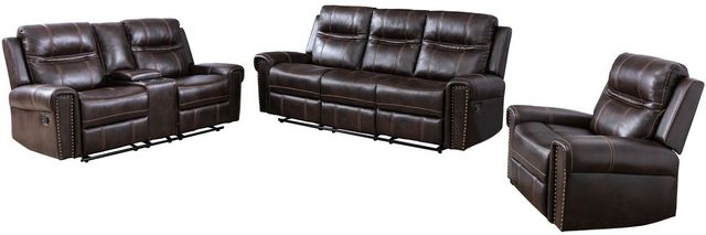 Mazin Furniture Emerson Brown Upholstered Rocker Recliner-2