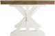 Elements International Park Creek Chestnut Dining Table with Antique White Base-4