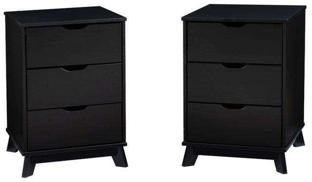 Powell® Portix 2-Piece Black 3-Drawer Nightstand Set-0