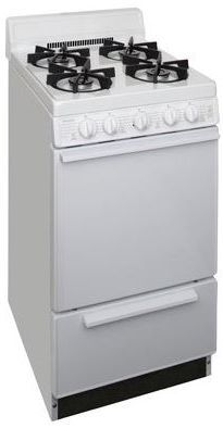 Premier 20" White Freestanding Gas Range-0