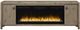 Bernards Pagosa 2-Piece Beige Fireplace Console with 50" Crystals Set-3