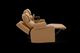 iPowr Kona Butternut Leather Dual Power Reclining Multimedia Console Loveseat-2