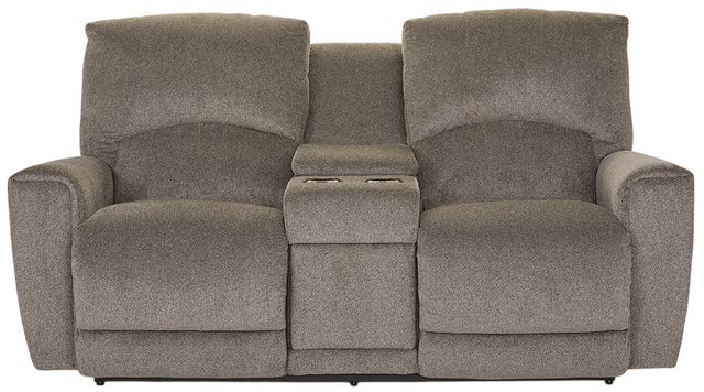 La-Z-Boy® Cassian Charcoal Power Reclining Loveseat with Console and Headrest-3