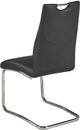 Brassex Inc. Popper 2-Piece Black/Chrome Dining Chair Set-1