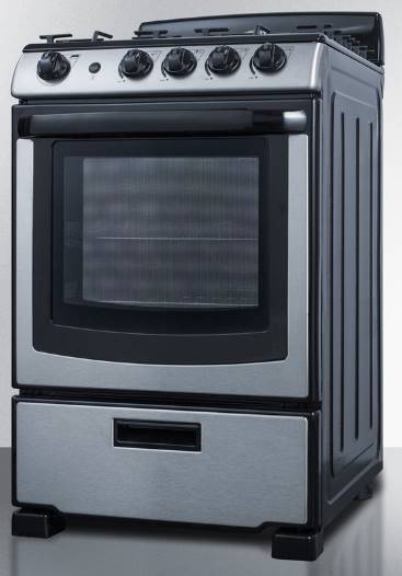 Summit RGH24RSS Gas Range & Hood - Thumbnail 4