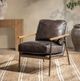Classic Home Christopher Brown/Truffle Brown Leather Club Chair-1