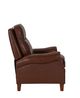 Man Wah Caramel Leather High Leg Recliner-3