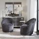 Uttermost® Crue Gunmetal Swivel Chair-1