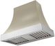 AGA Cascade 36" Fawn Wall Mounted Range Hood with Polished Chrome Trim-0