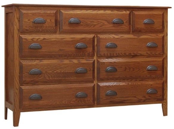 Wolfcraft Furniture Summit Brown 9-Drawer Narrow Dresser-0