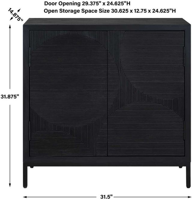 Uttermost® Beswick Black Matte Cabinet-2