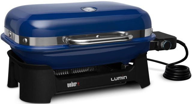 Weber® Lumin Compact 23" Deep Ocean Blue Tabletop Electric Grill-1