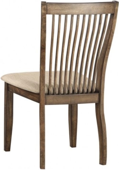 Winners Only® Zoey Beige/Brown Slat Back Dining Side Chair-3