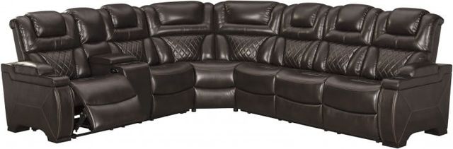 Signature Design by Ashley® Warnerton 3-Piece Chocolate Power Reclining Sectional -0
