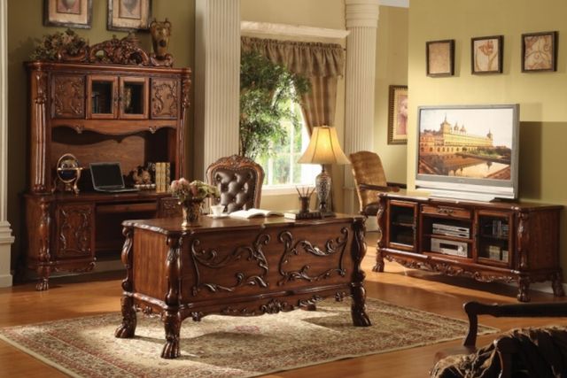 ACME Furniture Dresden Cherry Oak Executive Office Chair-1