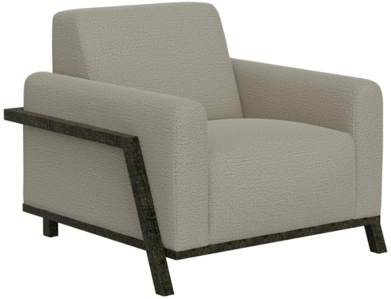 International Furniture Direct Fika Almond Gray Arm Chair LFD