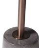 StyleCraft Podium Perch Gray Concrete Round Accent Table with Bronze Base-3