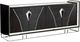 Michael Amini® Carmela Glossy Charcoal Sand Console Table-0