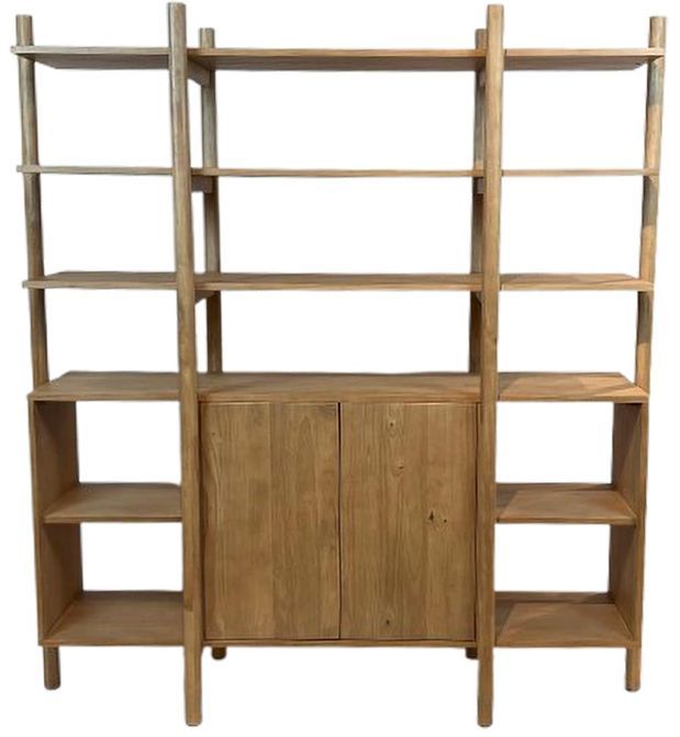Nest Home Collections Kenneth Natural Blonde Etagere Room Divider-3